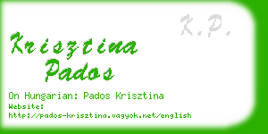 krisztina pados business card